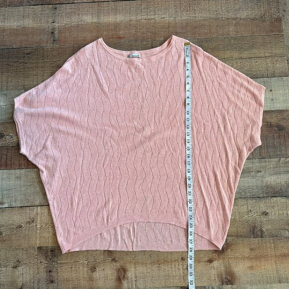 Smartwool Womens Pointelle Pullover Sweater Rose Cloud Heather Pink Oversized -L - Picture 3 of 6